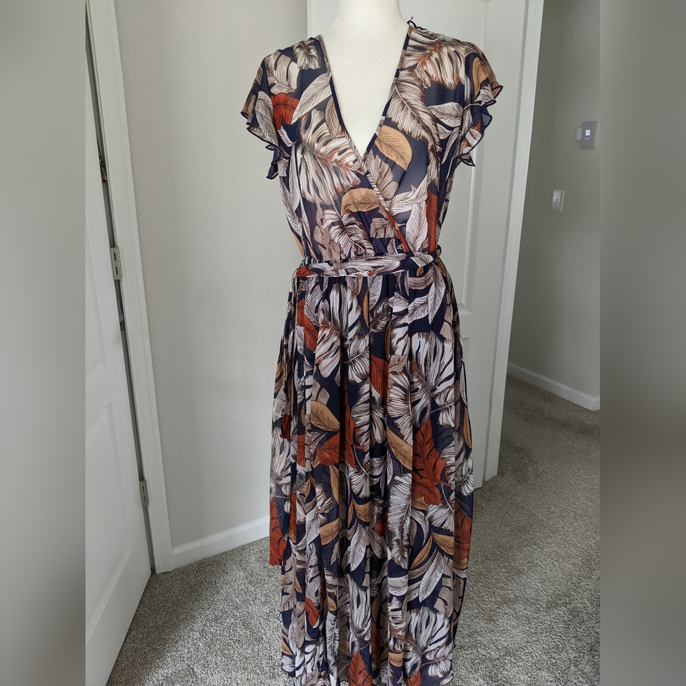 Kate and Lily Dress floral, mini Sleeve Casual Dresses for Women Maxi size 8